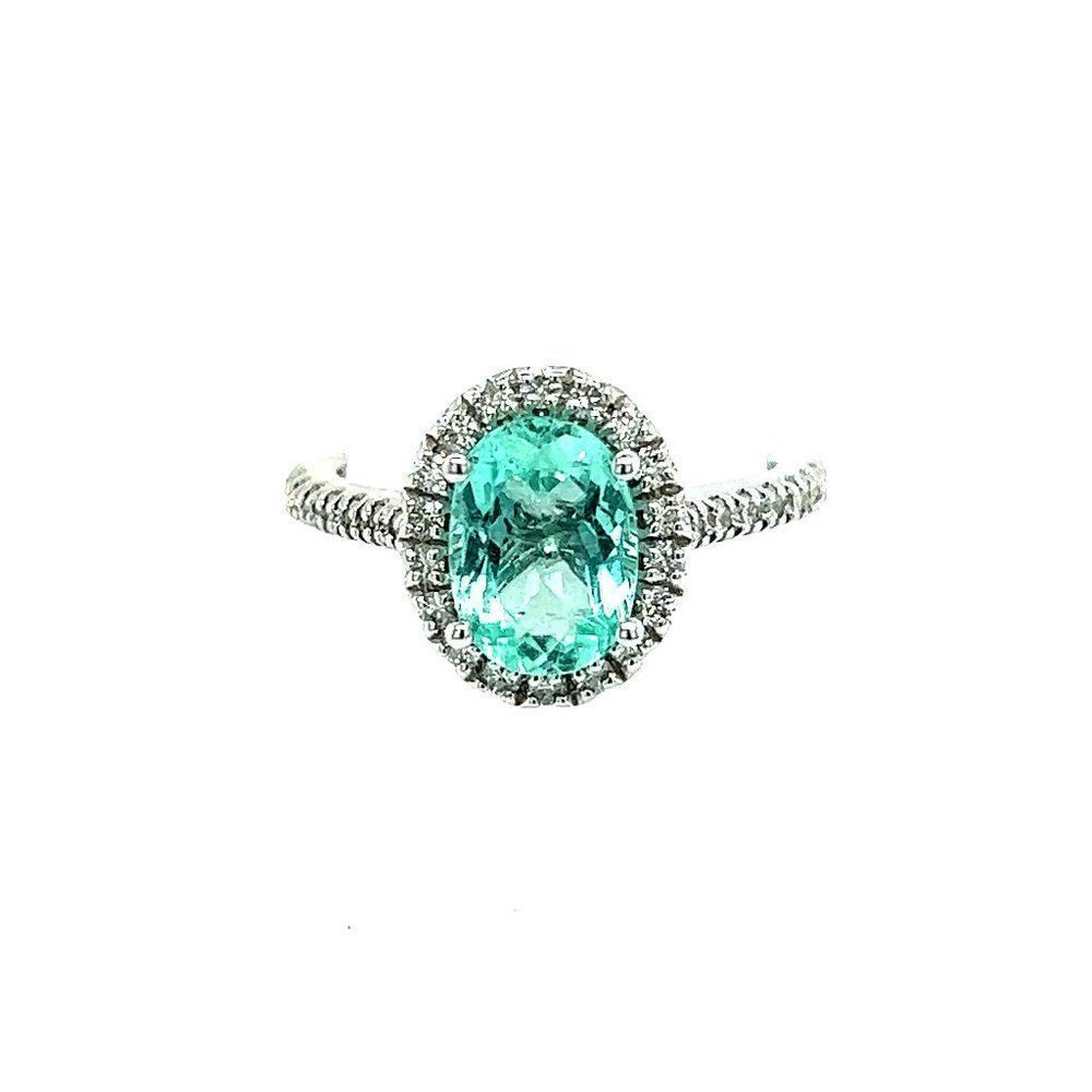 Natural Colombian Emerald Diamond Ring Size 6.5 14k WG 2.98 TCW Certified 218110